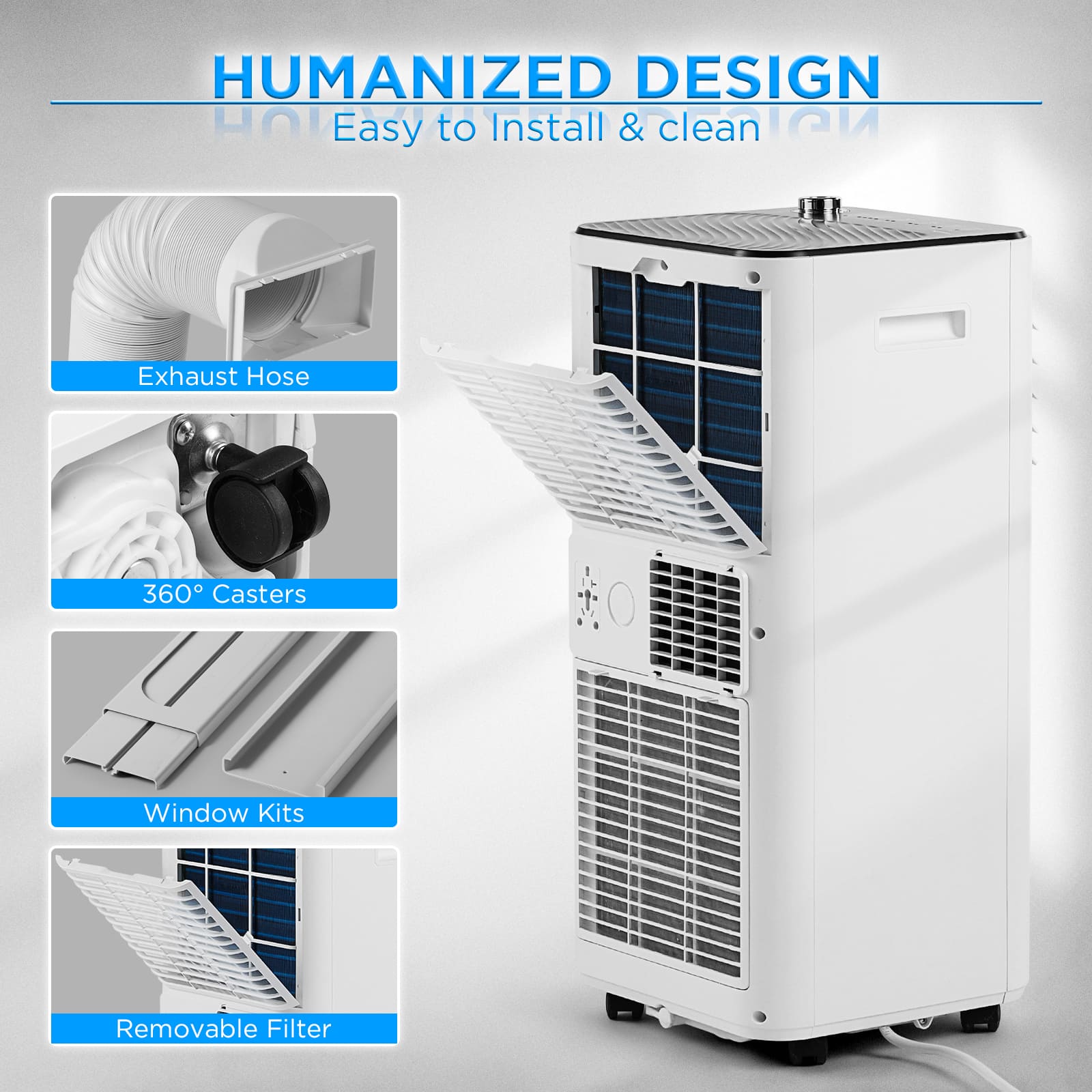 (Open Box) Finnmark 8,000 BTU Portable Air Conditioner