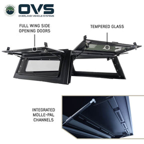 OVS Expedition Stainless Steel Truck Cap – Full Wing Doors for 2024–2026 Tacoma 6ft Bed