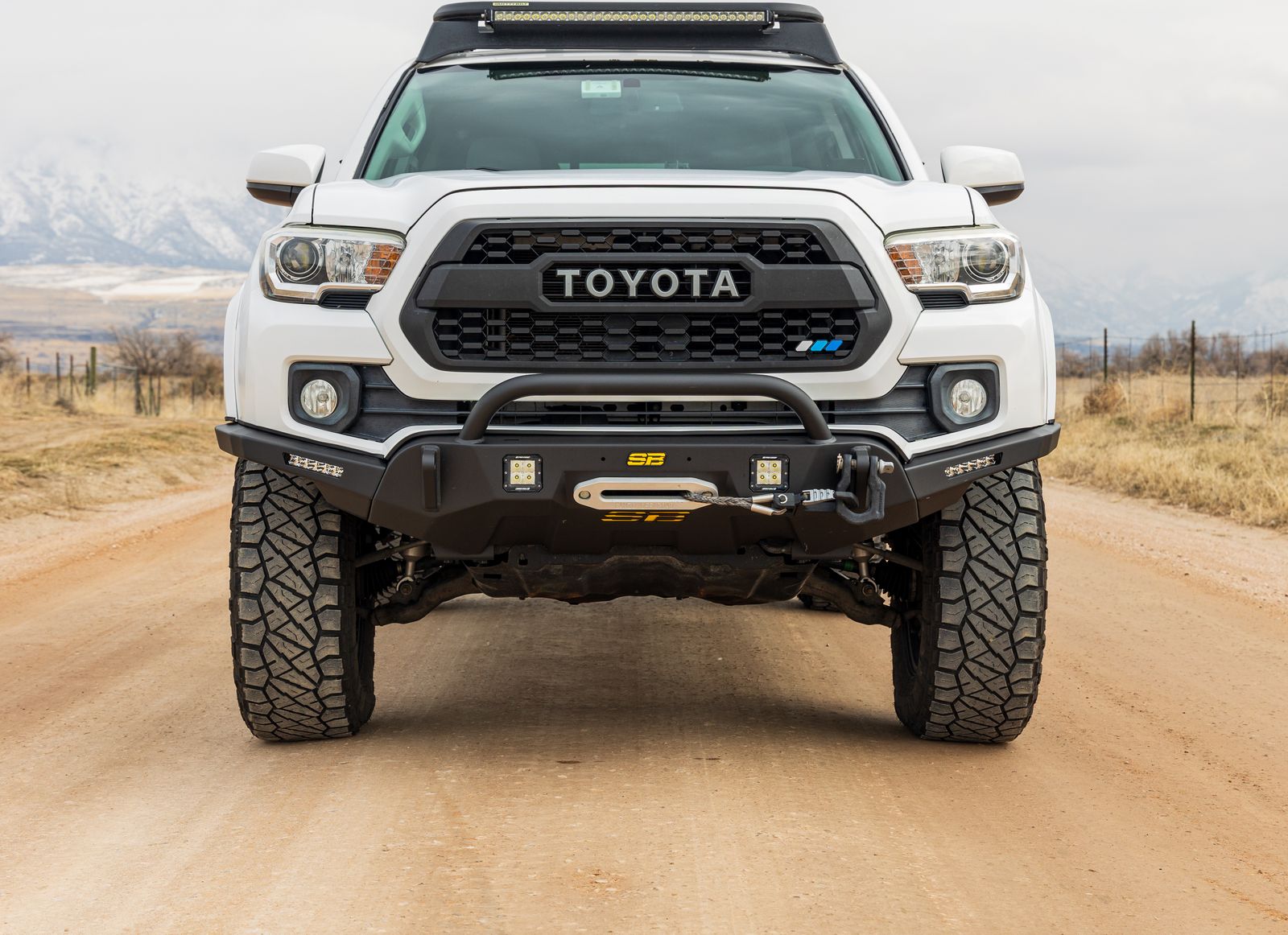 Smittybilt Modular Hidden Winch Center Mount Front Bumper for 2016-2023 Toyota Tacoma