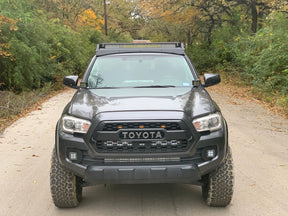 Low Profile Bolt On Premium Roof Rack With Light Guard For 2005-2023 Toyota Tacoma