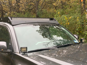 Low Profile Bolt On Premium Roof Rack With Light Guard For 2005-2023 Toyota Tacoma