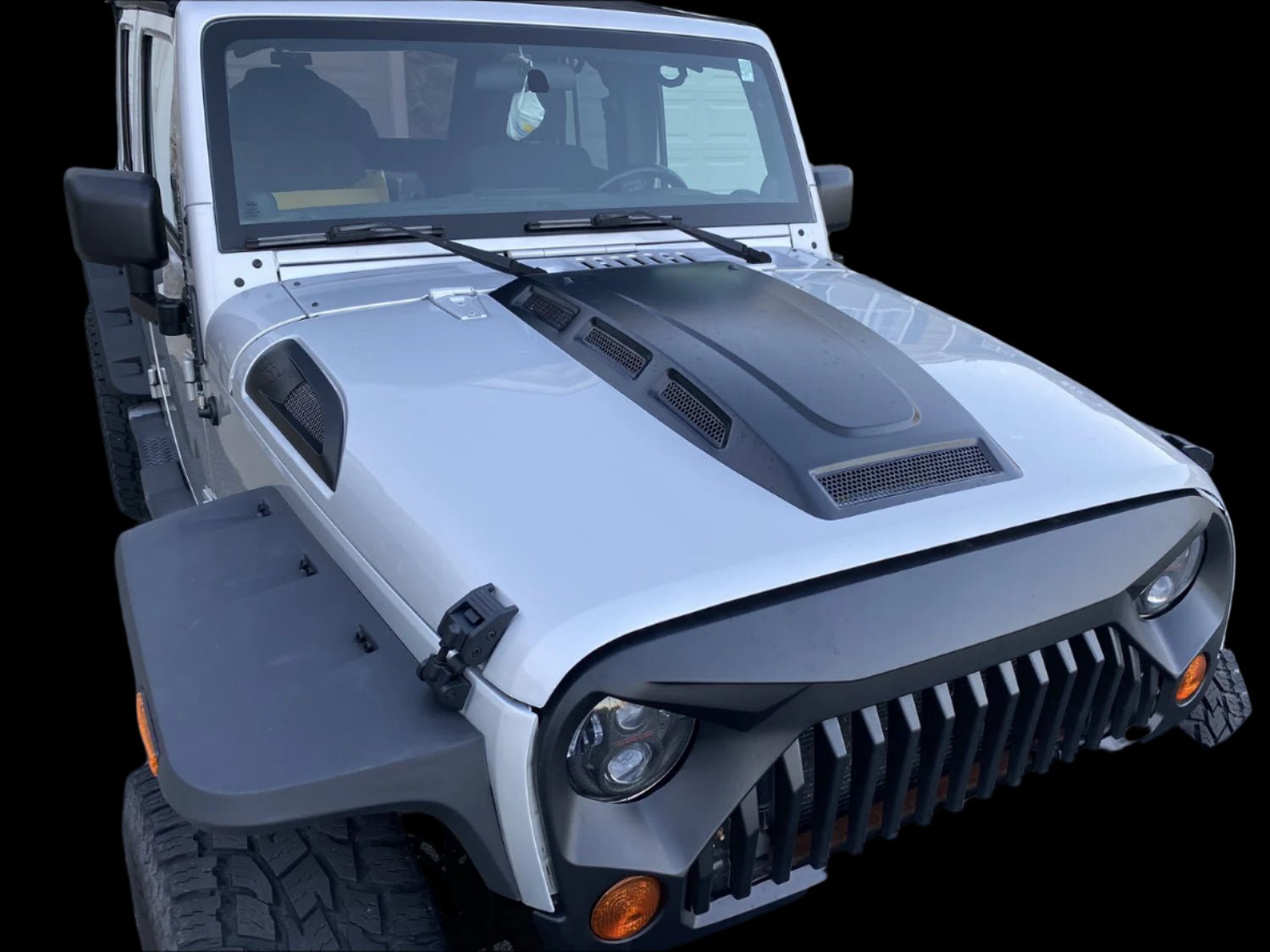 Smittybilt HEMI Style Vented Replacement Hood For 2007-2018 Jeep Wrangler JK - Recon Recovery