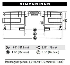 Warn AXON 55 Powersport ATV-UTV Winch - 5,500 lbs. Pull Rating, 50 ft. Line