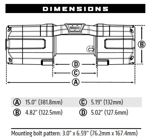 Warn AXON 55 Powersport ATV-UTV Winch - 5,500 lbs. Pull Rating, 50 ft. Line