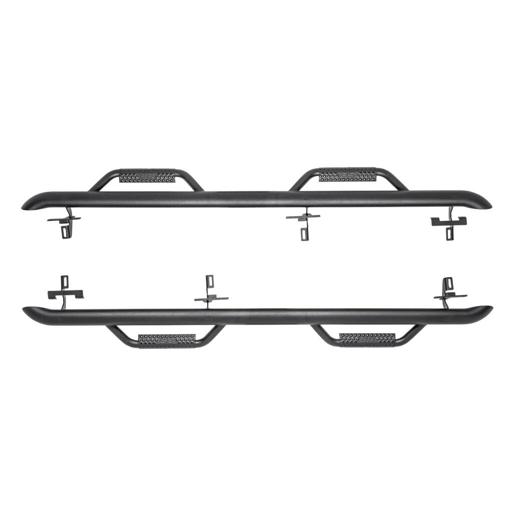 Smittybilt Textured Black Nerf Steps for 2020-2025 Jeep Gladiator JT - Recon Recovery