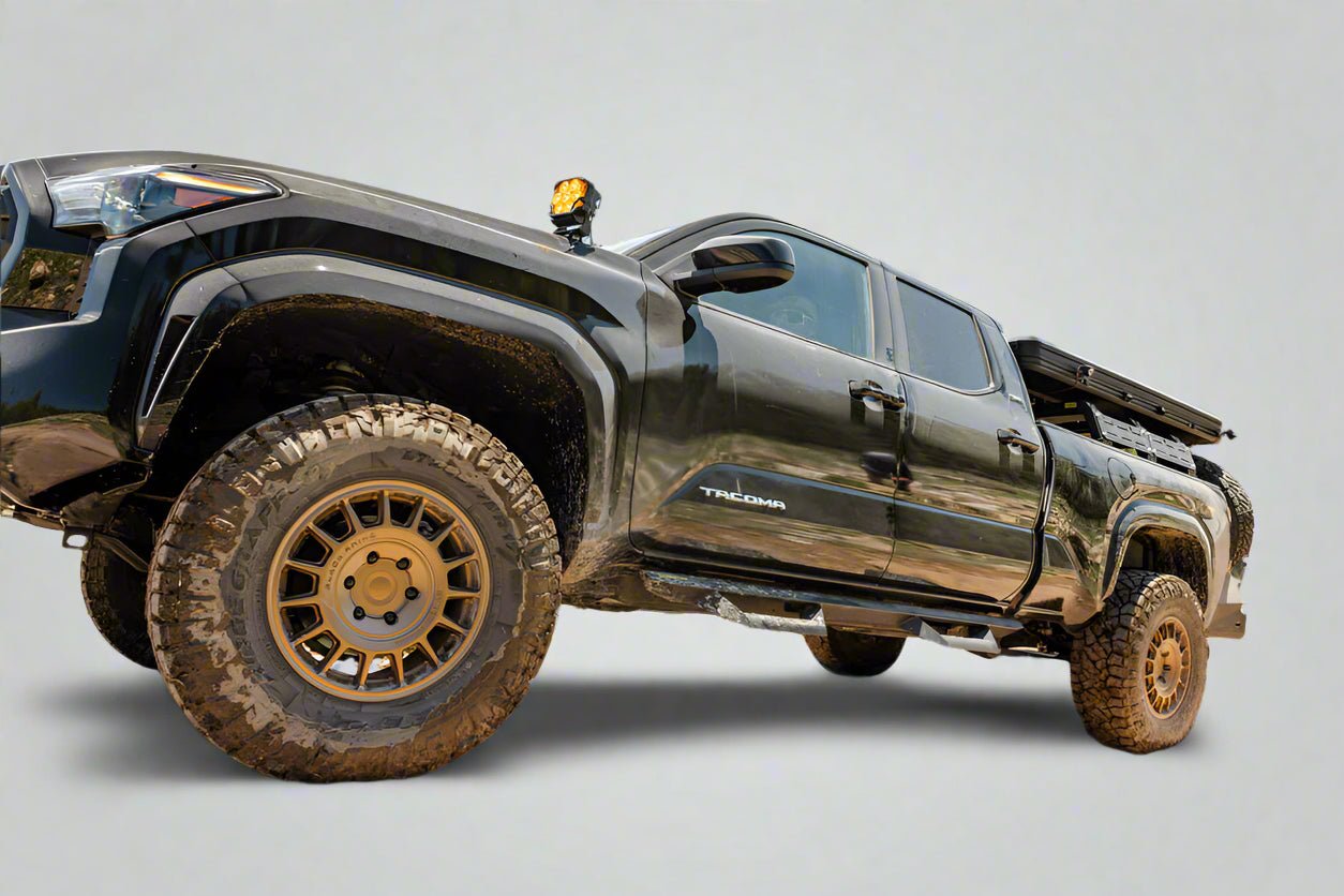 Smittybilt Textured Black Angular drop Steps For 2024+ Toyota Tacoma - Recon Recovery
