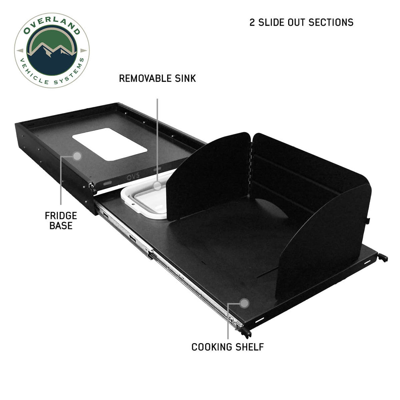 OVS Large Overlanding Refrigerator Tray and Extendable Sink Slide