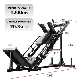 RitFit BLP01 Full Leg Workout Package 3-In-1 Leg Press, Hack Squat, and Calf Raise Set