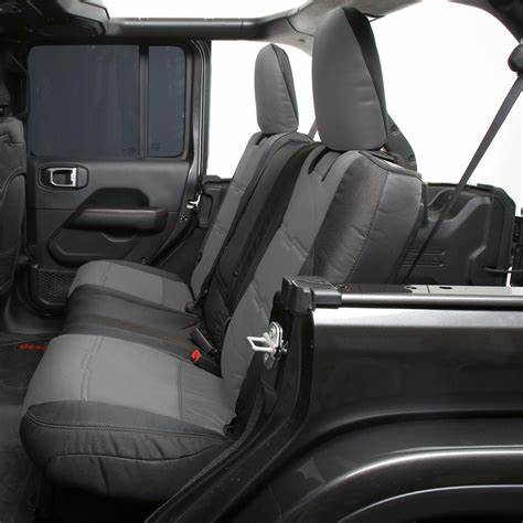 Smittybilt GEN2 Neoprene Seat Cover Set Front & Rear Charcoal For 2018-2025 Jeep Wrangler JL - Recon Recovery