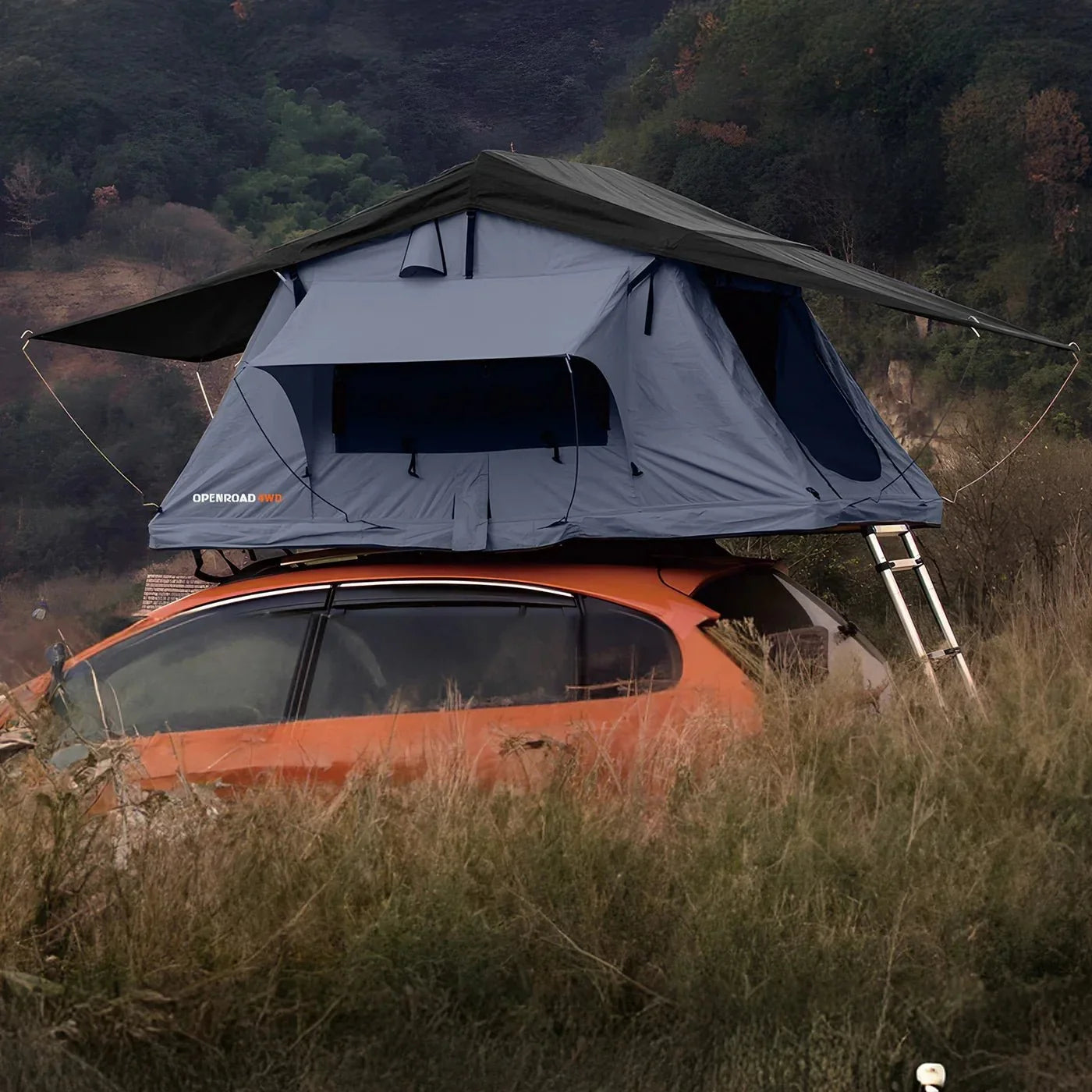 Openroad Soft Shell 2-3 People Rooftop Tent with Built in LED lights - 4 Season