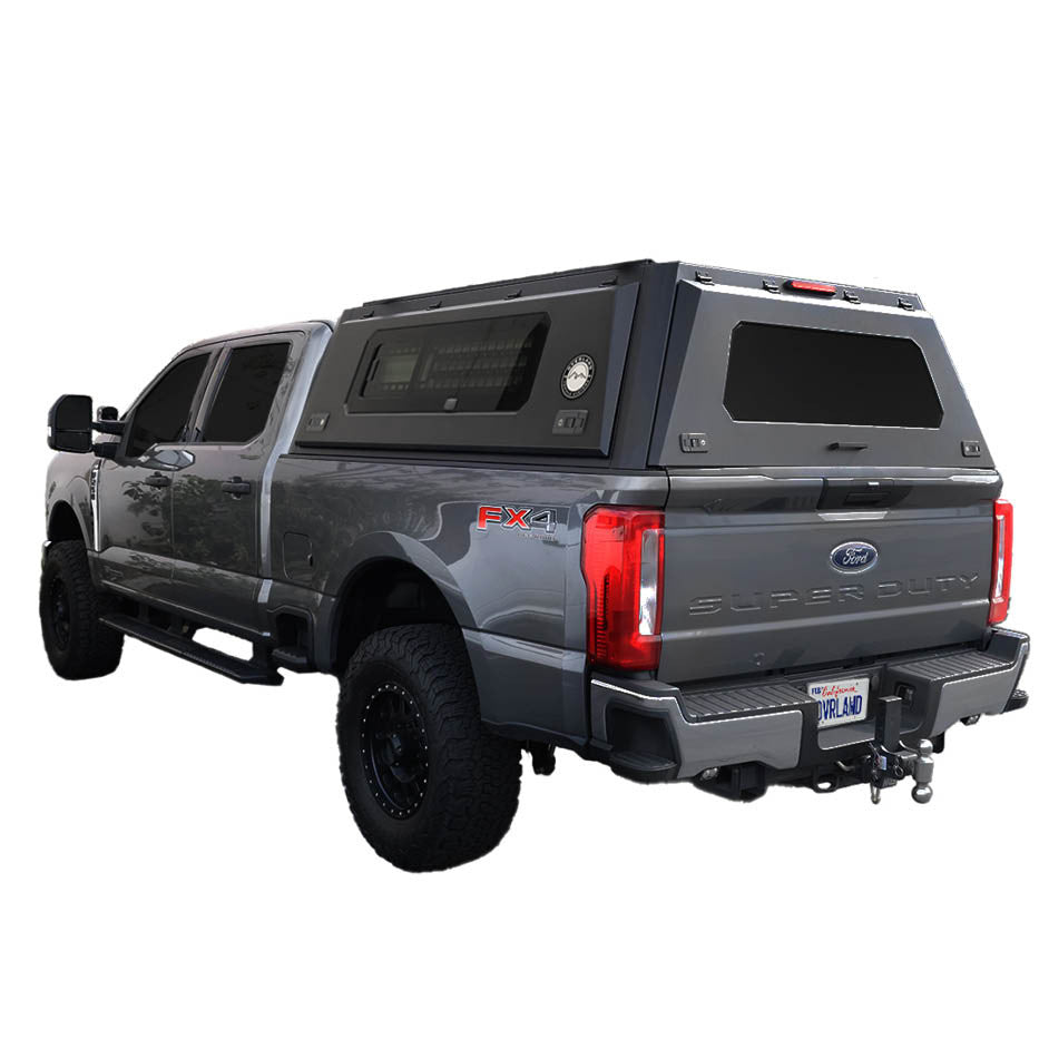 OVS Expedition PRO+ Stainless Steel Truck Cap with Full Windows for 2023-2026 Ford F250/F350