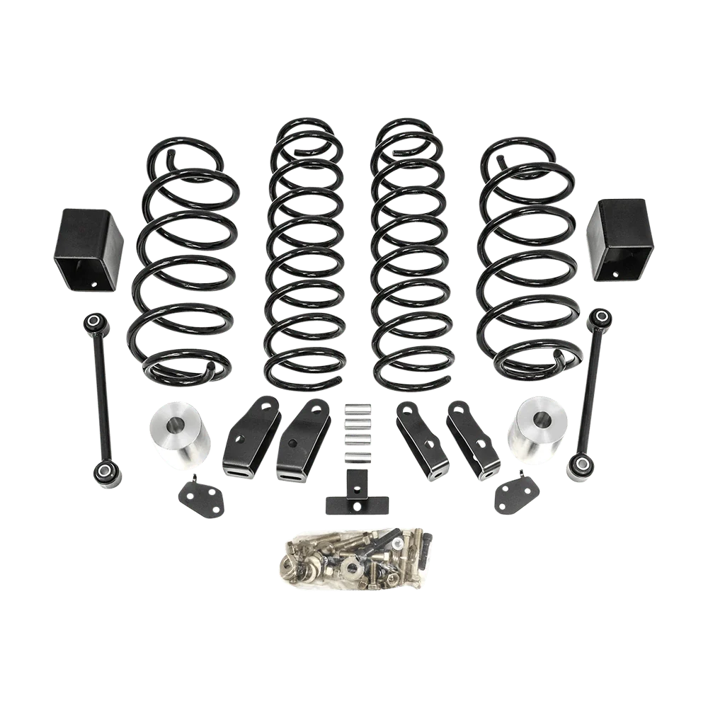ReadyLIFT 2.5" Coil Spring Lift Kit (black spring w/ shock extensions) for 2018-2026 Jeep Wrangler JL/Wrangler JLU