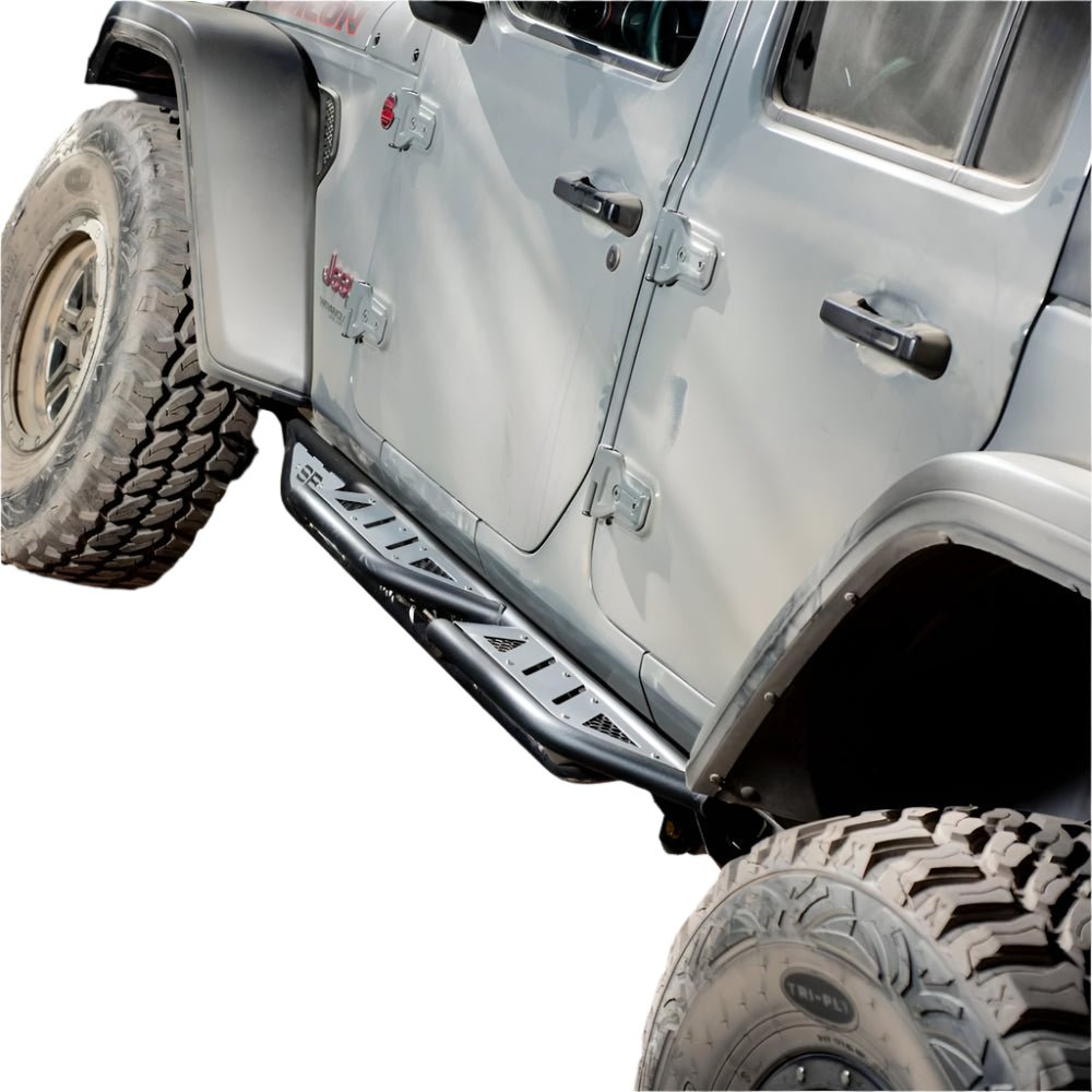 Smittybilt Apollo Sliders With Step For 2018-2025 Jeep Wrangler JL - Recon Recovery