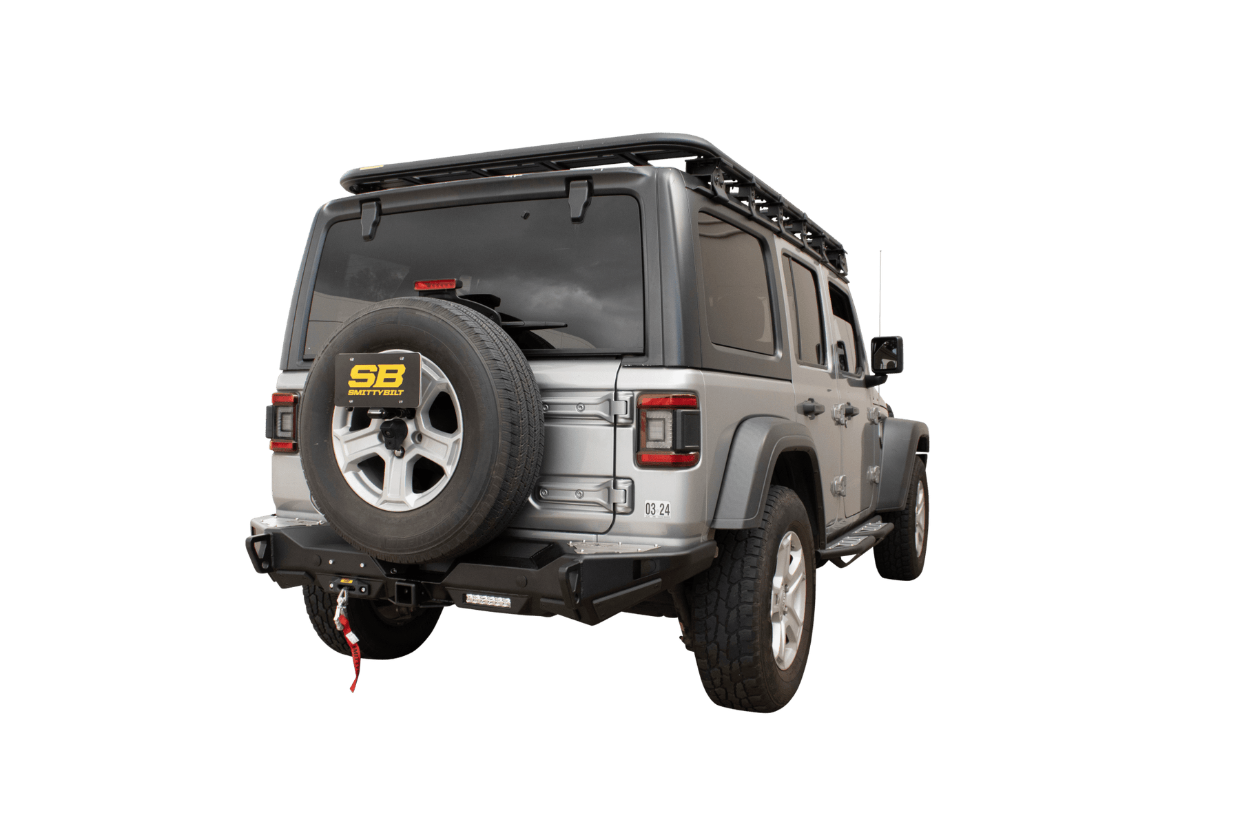 Smittybuilt XRC Gen3 Rear Winch Bumper with Hitch for 2018+ Jeep Wrangler JL