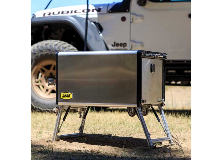 Smittybilt All-in-One Outdoor Kitchen Station - Fold-Up Stainless Steel Camp Kitchen