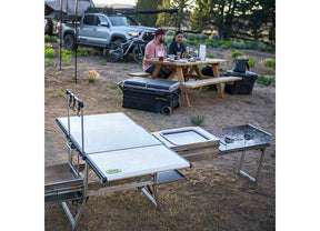 Smittybilt All-in-One Outdoor Kitchen Station - Fold-Up Stainless Steel Camp Kitchen