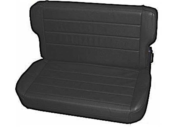 Smittybilt Black Denim Fold & Tumble Rear Seat For 1997-2006 Jeep Wrangler TJ LJ- Recon Recovery