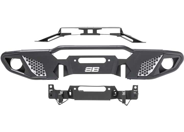 Smittybilt Apollo High Clearance Front Bumper for Jeep Wrangler JK JL JT – Winch Ready