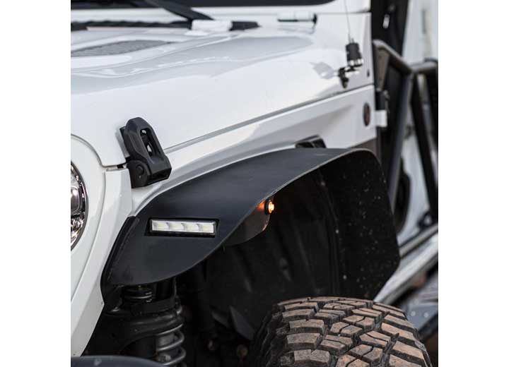 Smittybilt XRC High Clearance Flat Fender Flare Set of 4 For 2018 - 2025 Jeep Wrangler JL - Recon Recovery