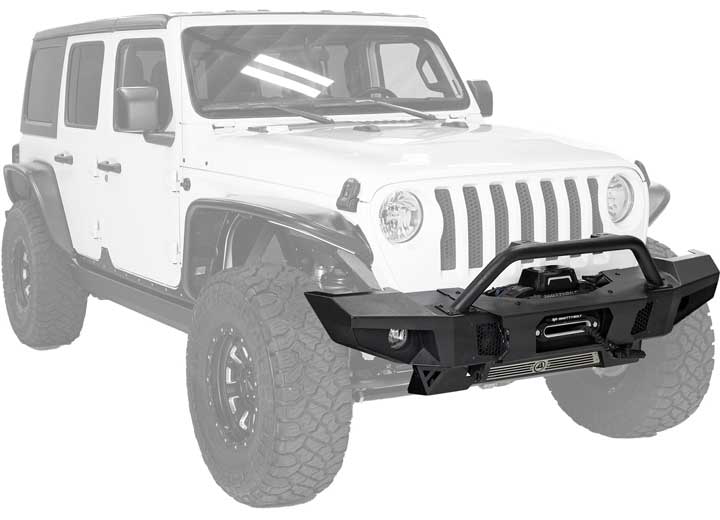 Smittybilt Atlas Full Width Front Bumper For 2018-2025 Jeep Wrangler JL - Recon Recovery