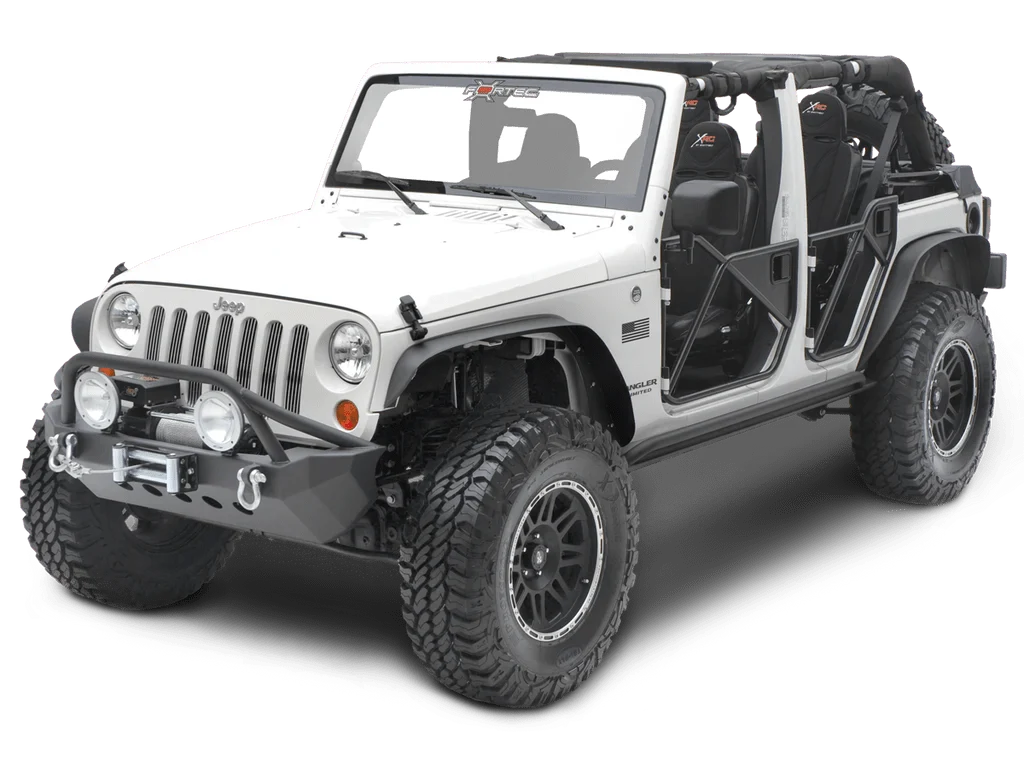 Smittybilt XRC Steel Flat Fender Flare Kit for 2007-2018 Jeep Wrangler JK (Set of 4)