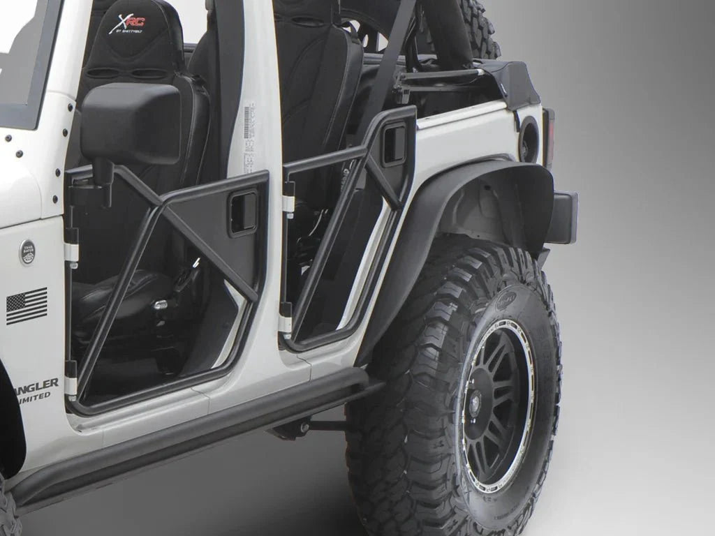 Smittybilt XRC Steel Flat Fender Flare Kit for 2007-2018 Jeep Wrangler JK (Set of 4)