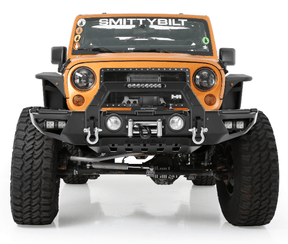 SmittyBilt Stryker Modular Front Bumper for 2007-2025 Jeep Wrangler JK JL & Gladiator JT