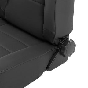 Smittybilt Black Denim Factory Replacement Seat For 1976 - 2002 Jeep Wrangler CJ YJ TJ- Recon Recovery