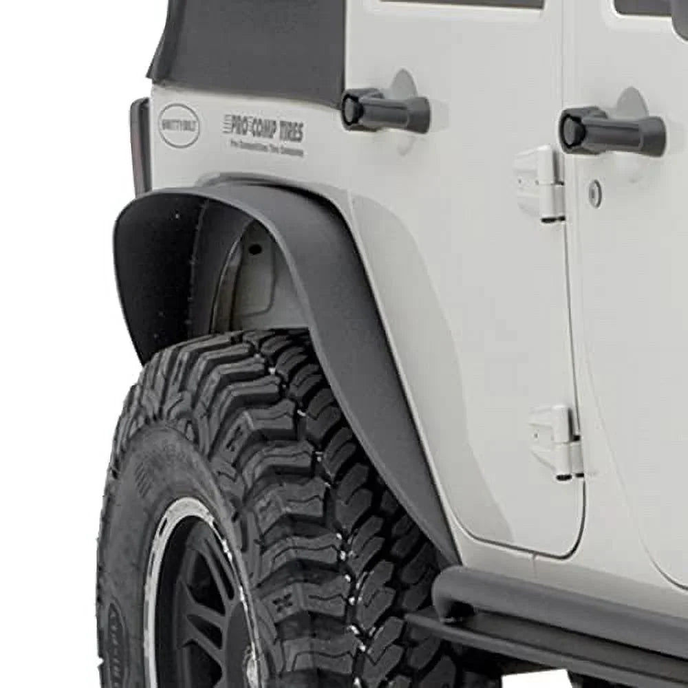 Smittybilt XRC Steel Flat Fender Flare Kit for 2007-2018 Jeep Wrangler JK (Set of 4)