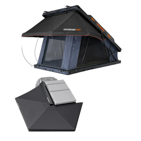 Openroad Aluminum Hard Shell V2 Rooftop Tent with LED Lights - 4 Season
