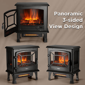 Suburbs TS20-SD Electric Fireplace Stove Heater with Sound