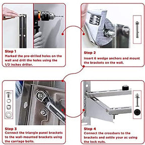 (Open Box) Wall Mounted Aluminum Bracket for Mini Spilt AC