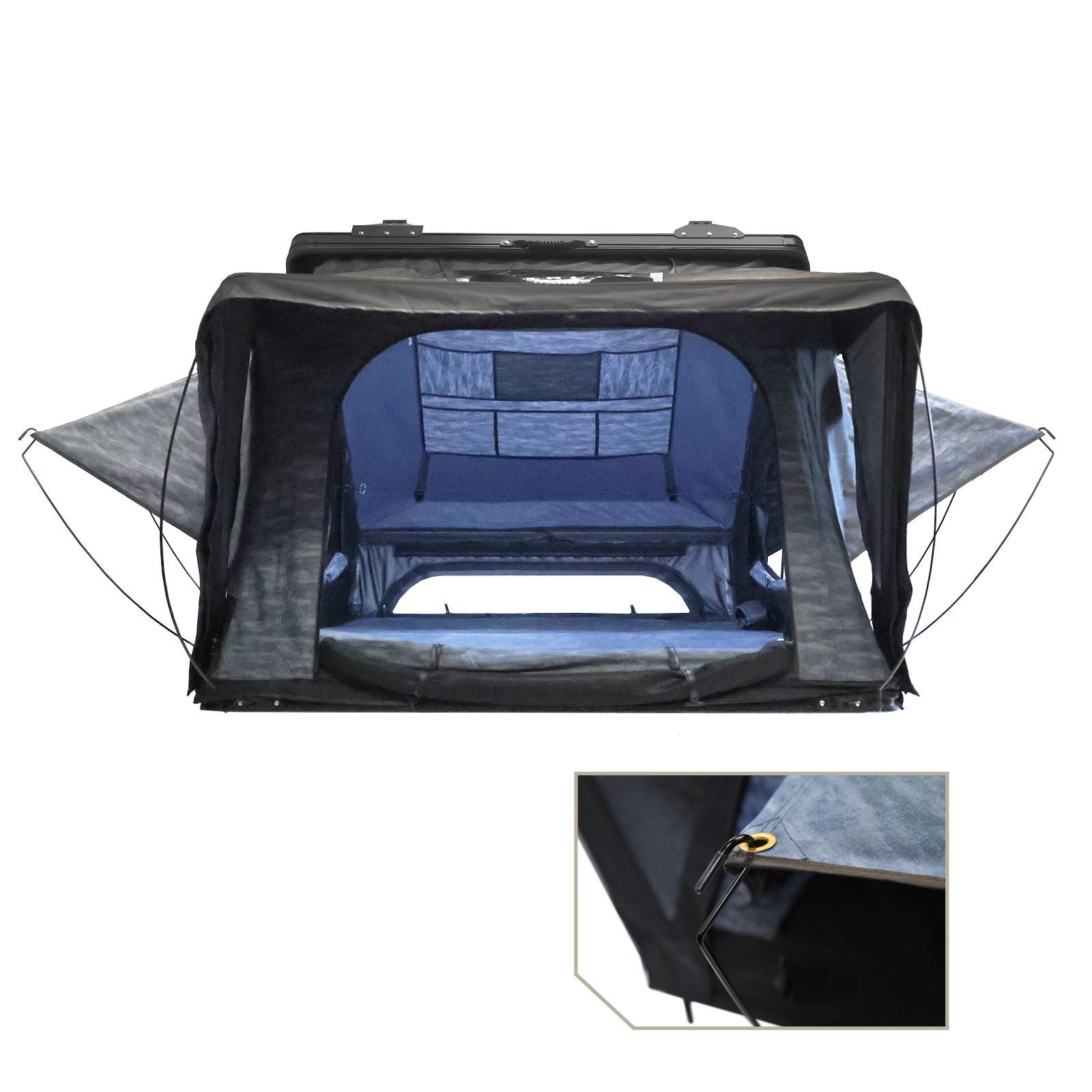 OVS XD Atlas Cantilever ABS Hard Shell Roof Top Tent, Blue Body & Black Rainfly