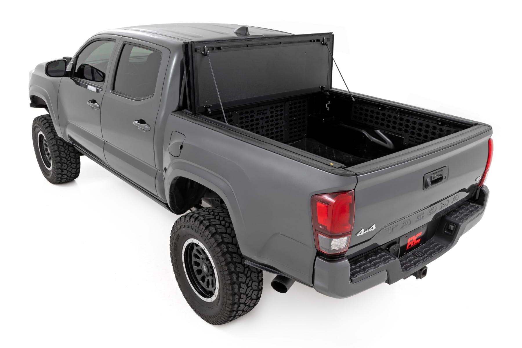 Rough Country Hard Tri-Fold Flip Up Bed Cover for 2016-2023 Toyota Tacoma