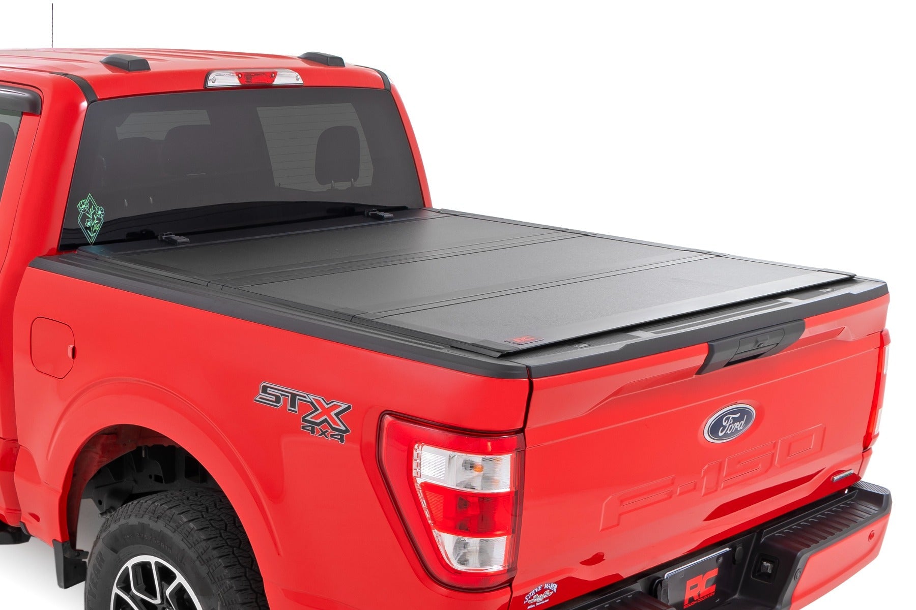 Rough Country Hard Tri-Fold Flip Up Bed Cover for 2015-2020 Ford F-150