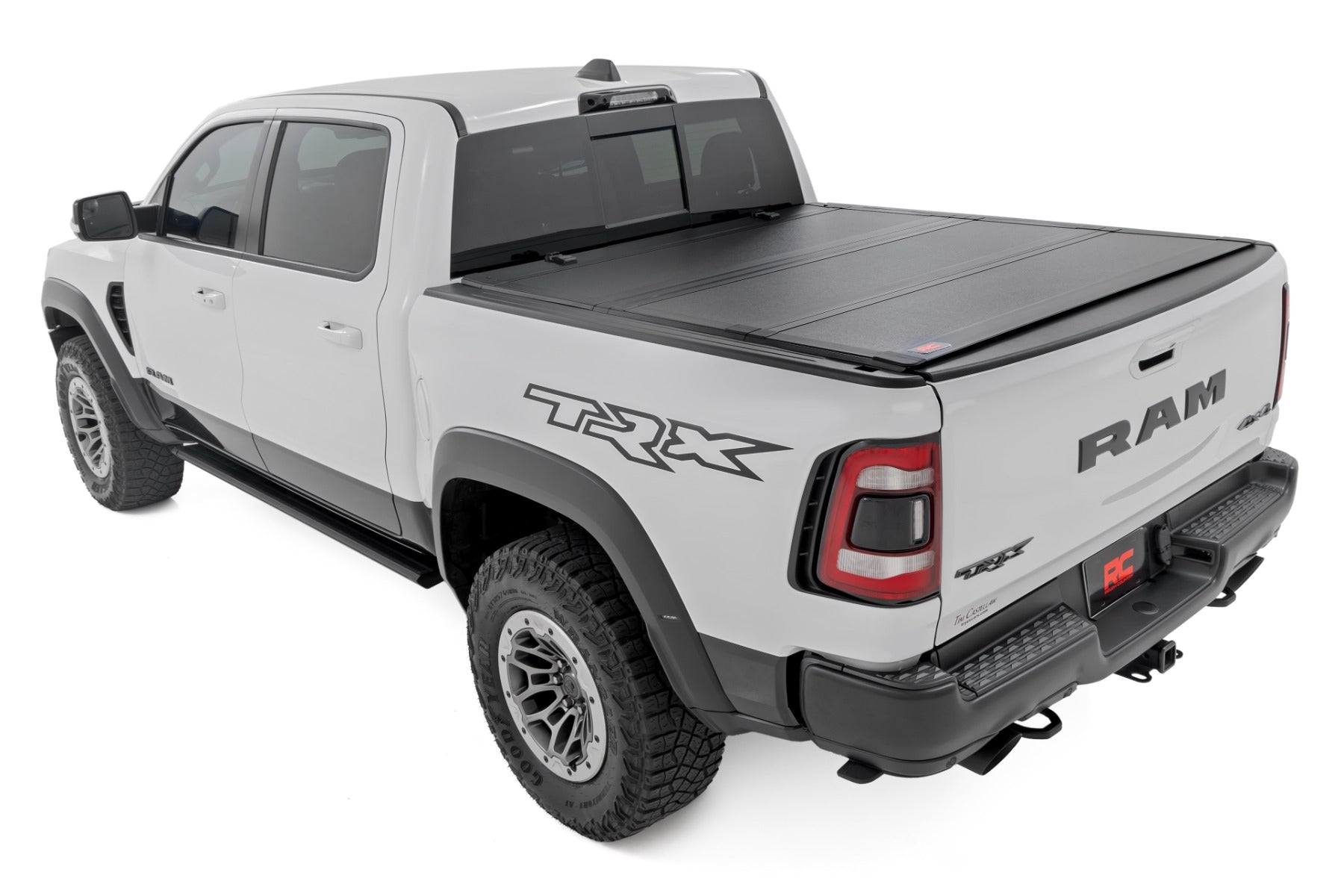 Rough Country Hard Tri-Fold Flip Up Bed Cover for 2021-2024 Ram 1500 & 1500 TRX
