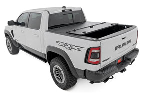 Rough Country Hard Tri-Fold Flip Up Bed Cover for 2021-2024 Ram 1500 & 1500 TRX