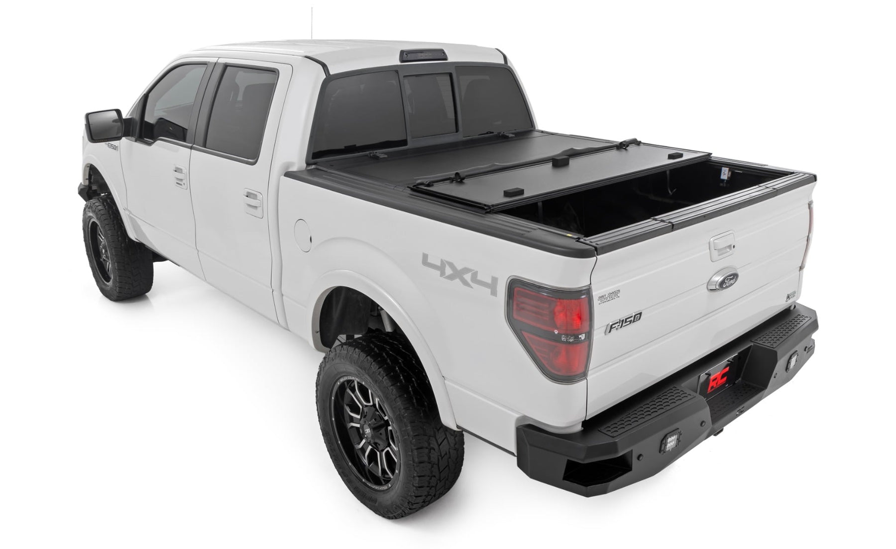 Rough Country Hard Tri-Fold Flip Up Bed Cover for 2004-2014 Ford F-150