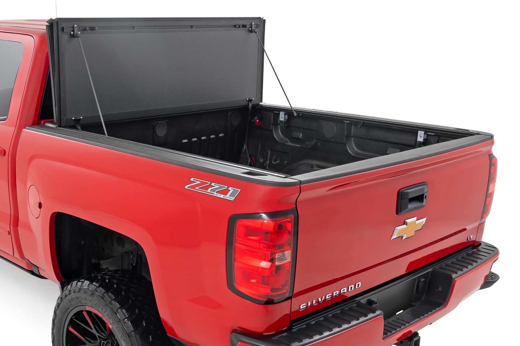 Rough Country Hard Tri-Fold Flip Up Bed Cover Chevy/GMC 1500 (14-18 & Classic)