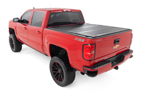 Rough Country Hard Tri-Fold Flip Up Bed Cover Chevy/GMC 1500 (14-18 & Classic)