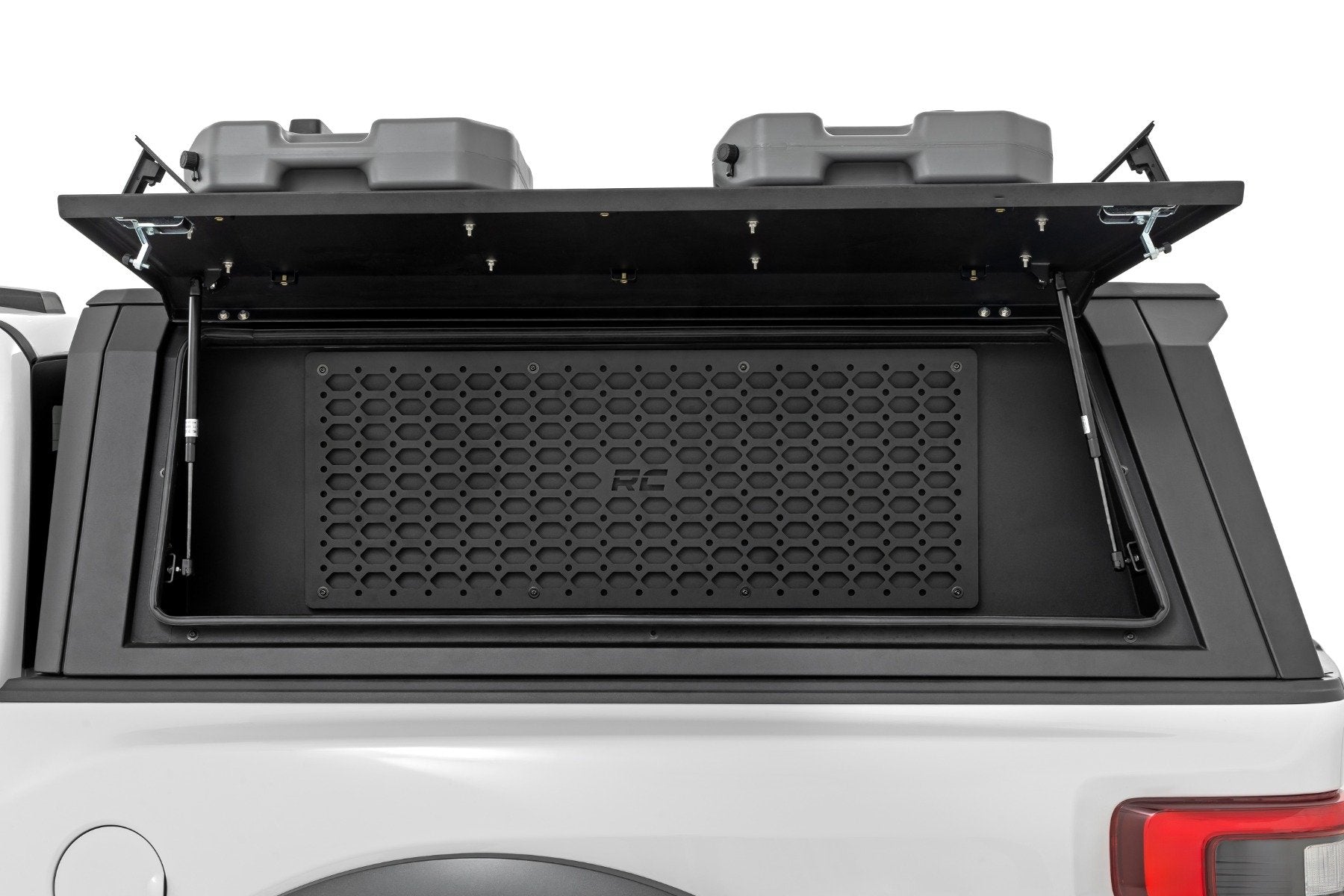 RC Modular Bed Cap Molle Panel & Storage Bin Accessory (Driver Side) + LED Lighting - Recon Recovery