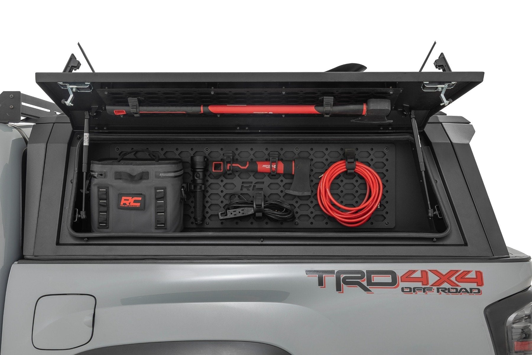 Rough Country Bed Cap Molle Panel Side Storage Bin for 2016-2023 Toyota Tacoma