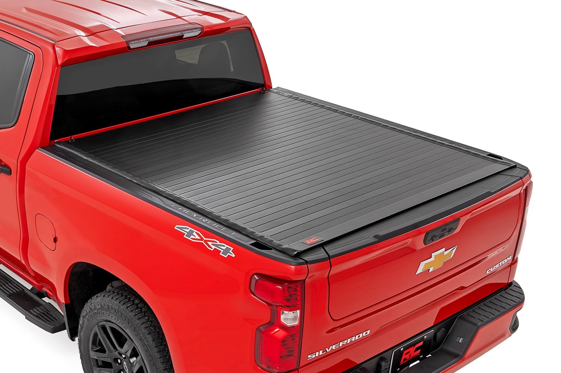 Rough Country Hard Roll up Tonneau Cover for 2019-2026 GM Silverado Sierra 1500 - Recon Recovery