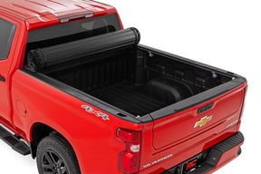 Rough Country Hard Roll up Tonneau Cover for 2019-2026 GM Silverado Sierra 1500 - Recon Recovery