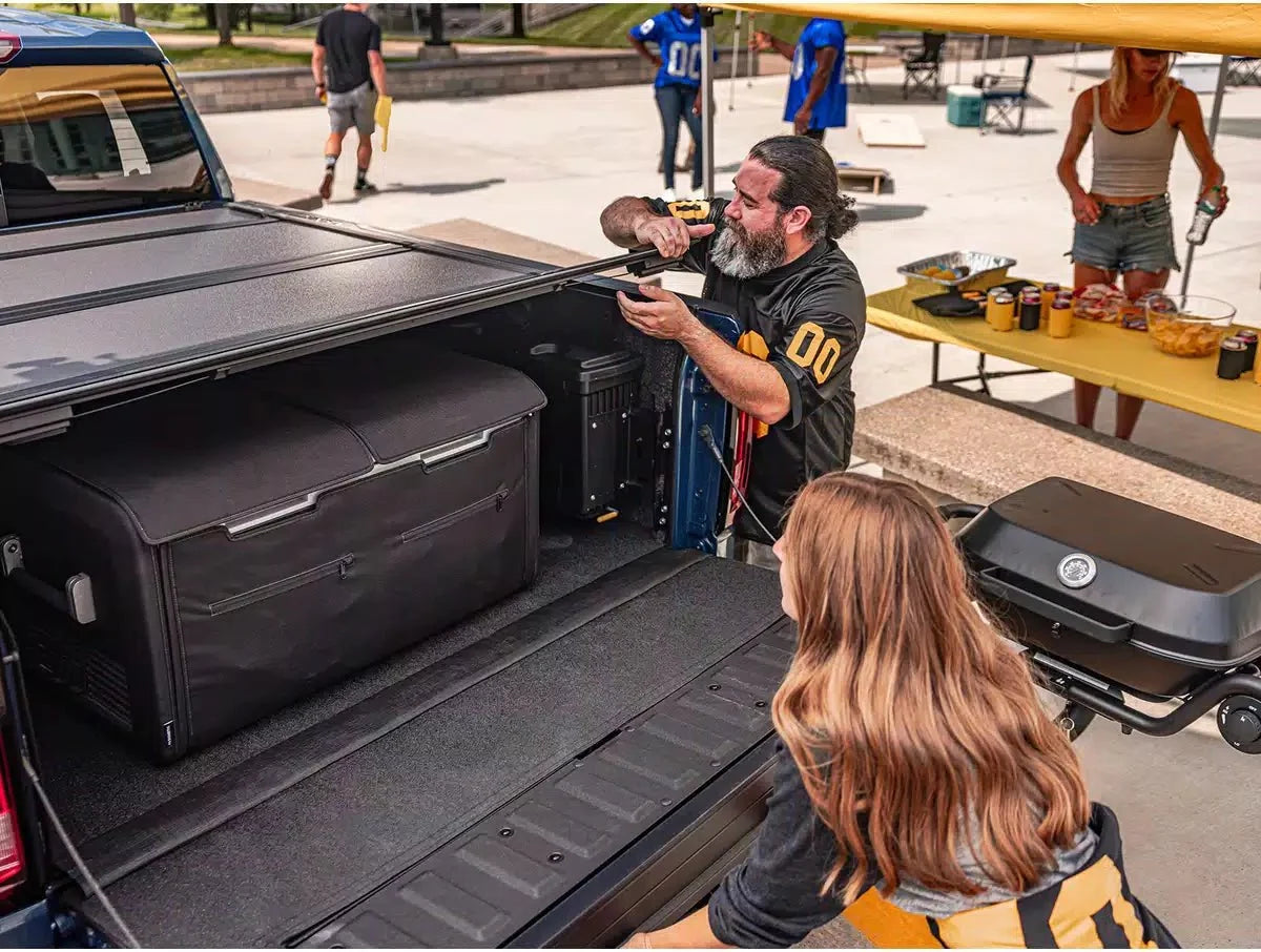 BAK Industries MX4 Hard Tri Fold Tonneau for 2014-2019 GM Silverado Sierra 2500 3500 8ft Bed