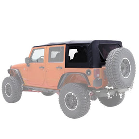 Smittybilt OEM Replacement Soft Top Black Diamond For 2010-2018 Jeep Wrangler JKU - Recon Recovery