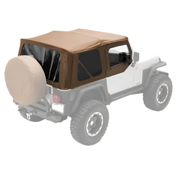 Smittybilt OEM Style Replacement Soft Top w/ Door Skins For 1997-2006 Jeep Wrangler TJ - Denim Spice