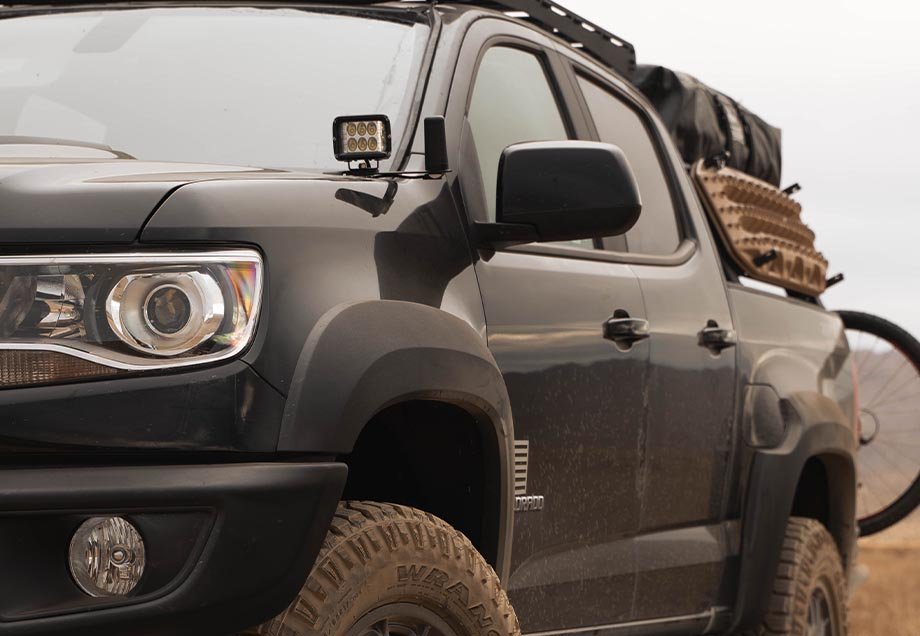 Low Profile Ditch Light Mounting Brackets For 2015-2022 Chevy Colorado GMC Canyon