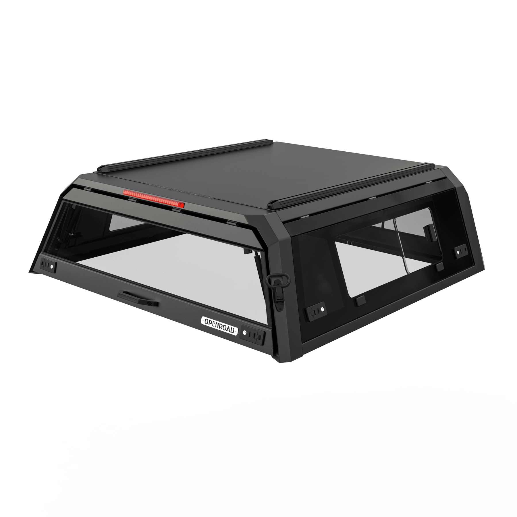 OPENROAD Bolt On Bed Cap with Sliding Side and Front Windows for 2016-2023 Toyota Tacoma