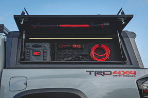 Rough Country Bed Cap Molle Panel Storage Bin + LED Lighting | 2016–2026 Toyota Tacoma